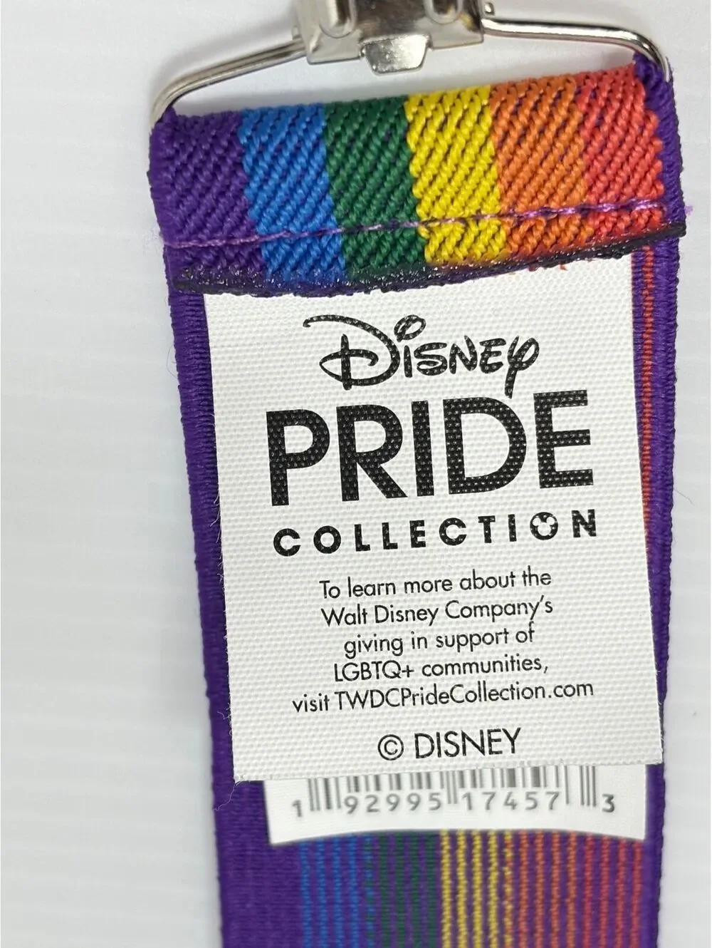 Disney Pride Collection Rainbow Suspenders with Mickey Mouse Detail, Size S-M/P